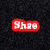 Pixelated text icons in red, cyan, purple, green, and blue on a black background with a gray rectangle on the right.