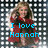 A pixelated image of a person in red clothing against a black-and-white checkered background with blue text overlays.