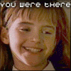 nine showing characters from a film, with text overlays changing across frames