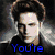 six pixelated character images with overlaid text forming a phrase, each image showing different poses and backgrounds