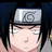 Pixelated anime character with dark hair and a headband, next to repeated text on a black background.
