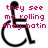 Pixelated black wheelchair symbol overlaid with pink pixelated text reading 'they see me rollin they hatin' on white background.
