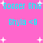 Pixelated cyan text and white stars on pink background with repeated 'Soccer Chic' and 'Shyla <0' phrases across four identical frames.