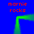 A static image with a blue background featuring four instances of red text reading 'marnie rocks' and a green glowing rectangular outline.