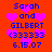 Red background with blue text and pink hearts; two identical text blocks side-by-side with heart animation changes.