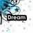 A static icon with a blue and white floral background, featuring six distinct text labels in black rectangular boxes.