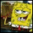 Animated contact sheet of a Spongebob Squarepants icon with changing text colors and background blur across 21 frames, displaying the phrase "SORRY, THIS ITEM IS NOT ON THE MENU" over a yellow cartoon character.