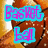 A basketball-themed animated icon with pixelated text overlays in cyan and magenta, showing sequential changes to the displayed words.