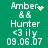 Green background displays white text with animated pixel effects on 'Amber' and 'Hunter' names, including heart and sparkle symbols.