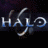 Four distinct Halo game icons displayed in a with varying text and design elements on dark backgrounds