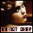 six shows a person with dark hair and red lips in profile, with text below reading "IM NOT OKAY" in pink and white lettering