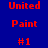 Red text on blue background with two states: solid and glowing white circle behind the lower portion.