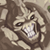 Pixelated static image of a cartoon wolf-like creature with brown and beige fur, visible teeth, and dark eyes in a close-up pose.