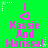 Green background with pink text reading 'Kassie And Marissa!' and a pink heart symbol, surrounded by white star and dot decorations.