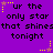 Purple background with repeated text and star symbols in yellow and brown, arranged in a pattern