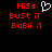 Red pixelated text on black background with white heart symbol above 'Miss' in left ; right lacks the heart