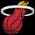 Pixelated red basketball with black lines, encircled by a white ring and topped with yellow flame-like pixels on a black background.