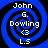 Four identical blue and black spiral icons with white text reading "John G. Dowling C3 L.S" arranged in a