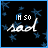 Animated icon with black background, blue stars, and white text 'IM SO' above stylized signature.