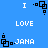 Blue background with white text and black pixel-art icons arranged in a pattern