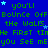 Blue background with green text repeating 'you'll Bounce Off the WallS The FIRST tiMe you SeE me' and scattered light blue stars.