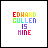 19 identical pixel art icons displaying 'EDWARD GULLEN IS HINE' in rainbow-colored text on white backgrounds, with one empty gray