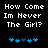 A static contact sheet showing two identical frames of a pixelated text-based animation with blue heart symbols below the text on a black background.