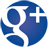 Blue circular icon with white stylized letter 'G' and plus sign, pixelated rendering on gray background.