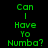 Green pixelated text 'Can I Have Yo Numba?' on black background with white rectangular overlays shifting across the text.