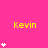 Yellow text 'Kevin' on bright pink background with white star icons arranged in vertical of one to four stars