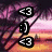 Four quadrants display text and symbols: top-left shows three heart-eye emoticons on a blurred background, top-right has "U laugh I laugh" on red, bottom-left reads "U jump off a cliff..." on purple, bottom-right states "i laugh even harder" on blue.