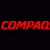 Static pixelated red text logo on black background with slight blur effect, appearing as a digital display or LED sign.