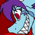 Six- of pixelated anime-style character icons with varying expressions and colors, including a blue dragon-like figure, a black creature with yellow eyes, and a blue pony-like figure