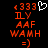 Red pixelated text and symbols on black background with white heart icon above left side.