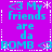 Pixelated text on a purple background with white dotted borders, displaying 'My friends are da BOMB' in cyan letters. The image is static and contains repeated identical sections.