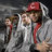 A pixelated image with a blue background, featuring a person in a gray hoodie and red cap, and yellow text reading "WE HAVE TO TAKE OUR... CLOTHES OFF!!! GYM CLASS HEROES!!".