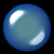Blue glossy bubble icons with 'New' text on a black background, arranged in a with one gray square in the bottom-right corner