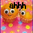 Animated pixel art of two orange cupcake characters with large eyes on a pink polka-dot background, displaying text changes.