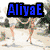 Animated sequence showing a woman in white shorts and top walking on sand, text overlays changing from 'AliyaE' to 'are', with additional text elements.