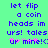 Pixelated text on a green background with blue and pink elements, showing two identical static frames side-by-side.