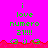A bright pink background displays green text reading "i love numero 21!!!" with a red pixelated border and three small green icons below.