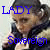 Pixelated image of a person with dark hair wearing a dark jacket over light clothing, overlaid with blue text reading LADY and Sovereign.