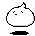 Four pixelated white blob characters with black outlines and facial features arranged in a 2x2 contact sheet, one frame showing blue sparkles between two blobs.