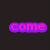 Purple pixelated text reads 'come to the dark side we have MUFFINS!' above a light blue background with a brown muffin character.