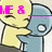 Two cartoon characters embrace; one character's text changes from 'ME & ___' to 'yeah,' then 'i wish, too.'