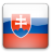 Pixelated square icon with rounded corners showing Slovakia's national flag design featuring horizontal white, blue, red stripes and a red shield with white cross on blue base.