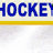 Animated hockey player in green uniform skating on ice with repeated 'ХОККЕЙ' text background.