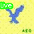 Blue eagle silhouette with outstretched wings on yellow background, text overlays change across frames: 'Live', 'Your', 'Life', and 'American Eagle' appear in different colors.