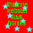 Red background with light blue stars and green text reading 'Ahiann webster luns horses' repeated in four quadrants.
