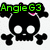 Four pixelated skull-and-crossbones icons with 'AngieG3' text, each in distinct color schemes and styles.